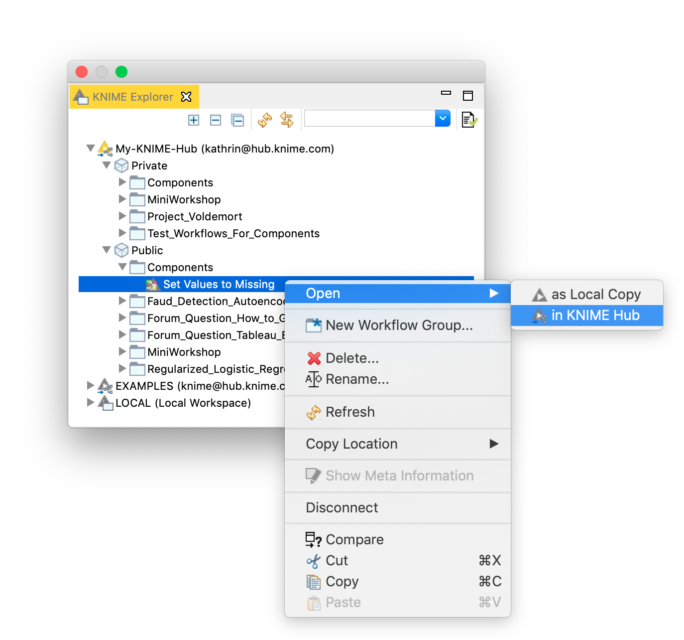 The KNIME Hub
