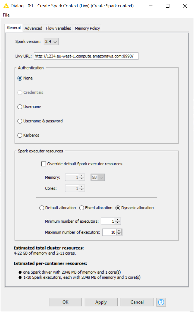 KNIME on Amazon EMR