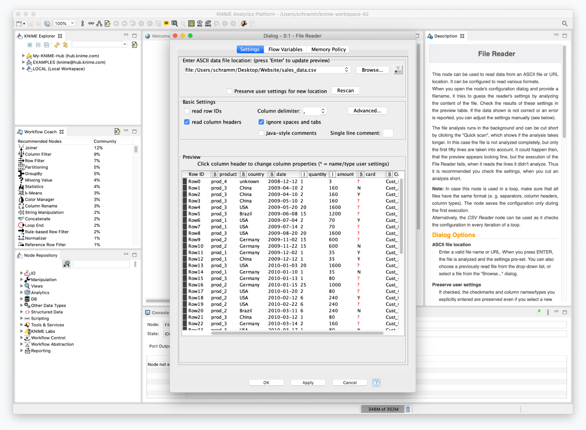 KNIME Getting Started Guide