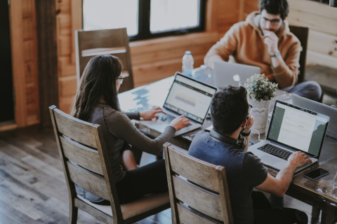 Image of people working on computers