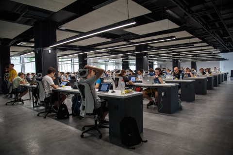 Image of people working on computers