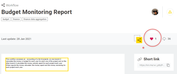 Give Kudos on KNIME Hub with a Valentine Heart