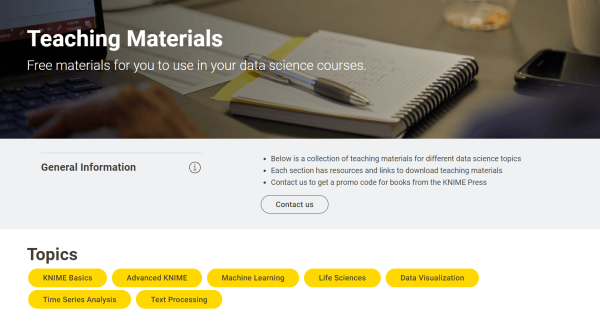 The eight steps to teaching data science with KNIME