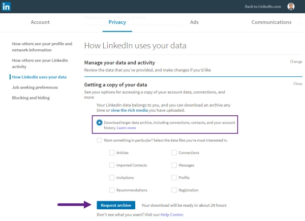 CV builder from LinkedIn profile