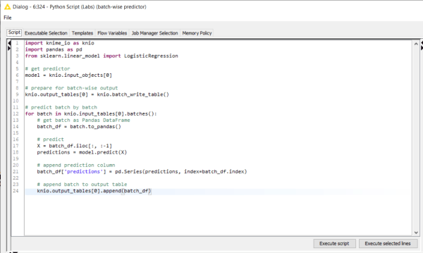 KNIME Python Integration for Fast Data Transfer