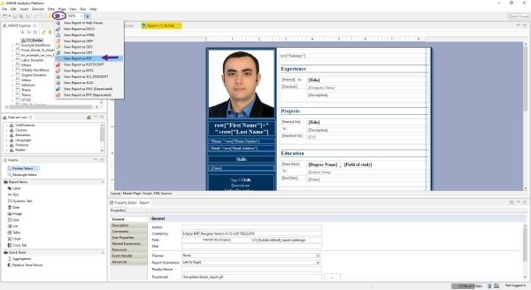 CV builder from LinkedIn profile