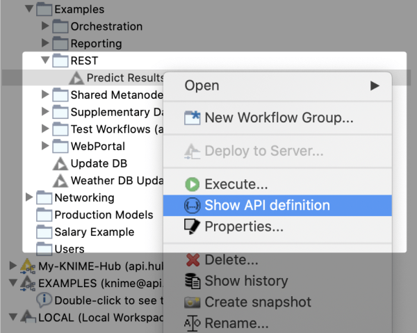 The KNIME Server REST API
