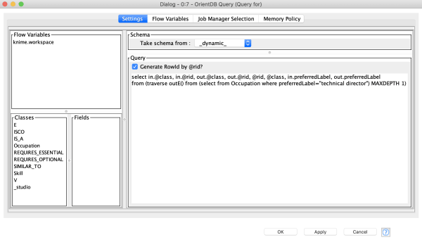 KNIME meets OrientDB