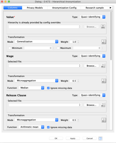 Data anonymization in KNIME