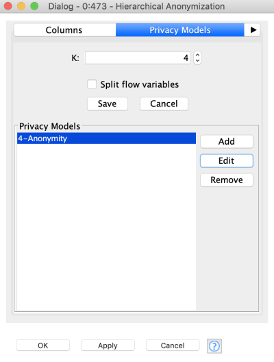 Data anonymization in KNIME