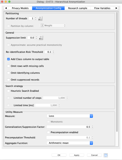 Data anonymization in KNIME