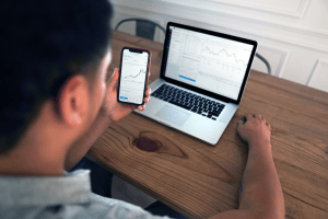 Image of man using computer