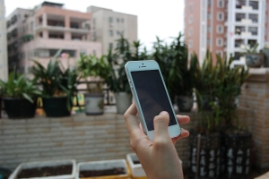 Image of person using phone